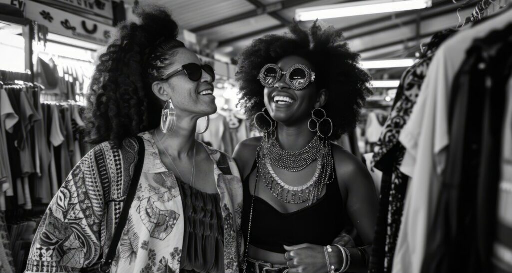 black white portrait friends